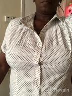 img 1 attached to Retro Chic: Belle Poque Women'S Polka Dot Short Sleeve Blouse Tops review by Amy Moore