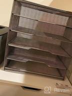 img 1 attached to Organize Your Desk With Samstar'S Silver 5-Tier Paper Tray And File Organizer review by Richard Kuntz