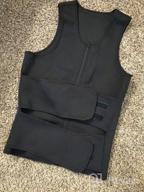 img 1 attached to Enhance Your Workout With Wonderience Sauna Suit: Men'S Neoprene Sweat Vest And Adjustable Waist Trimmer Belt review by Cody Michels
