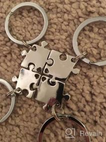 img 2 attached to Charm.L Grace 4 Piece Best Friend Necklace Keychain Set - Friendship Puzzle Pendant Charms