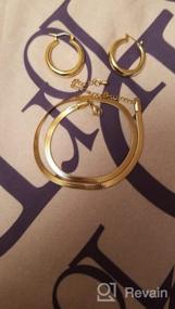img 6 attached to Chunky Gold Hoop Earrings for Women - 925 Sterling Silver Post, 14K Gold Plated Small Thick Gold Hoops