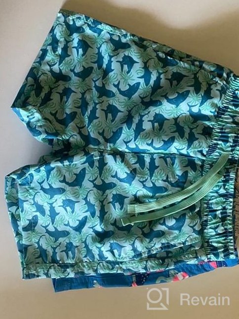 img 1 attached to 🩳 Get Summer Ready with ESTAMICO Boys' Quick Dry Beach Swim Trunk Printed Board Shorts with Pockets review by James Cruz