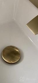 img 8 attached to TRUSTMI Brass Pop Up Sink Drain Stopper with Overflow - Brushed Gold Bathroom Faucet Vessel Vanity Sink Drainer: Stylish and Functional!
