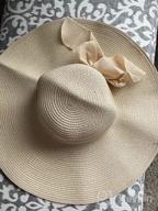 img 1 attached to 🌞 Women's Foldable Wide Brim Sun Protection Straw Hat, Summer UV Protection Beach Cap - Floppy Hat review by John Arsov