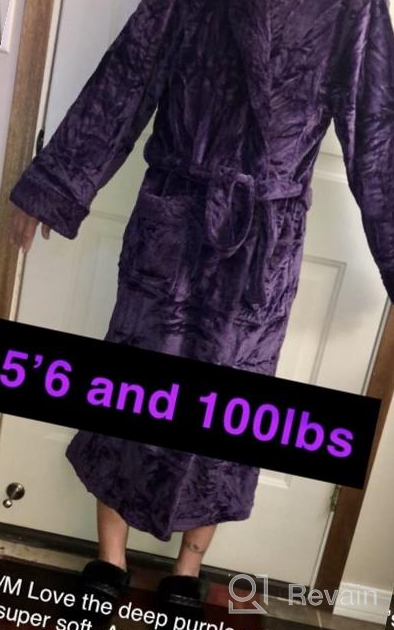 img 1 attached to Stay Cozy All Winter With Artfasion'S Womens Long Fleece Robe, Soft & Warm With Pockets review by Andrew Pierceson