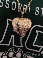 img 1 attached to GOLDCHIC JEWELRY Heart Locket Necklace: 18K Gold Plated/Platinum/Rose Gold - Flower/Tree of Life Design - Photo Locket Necklace with 20”+2” Chain review by Kyam Deriphonse