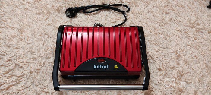 img 1 attached to Sandwich maker Kitfort KT-1609 Panini Maker, red review by Boguslawa Kencler ᠌