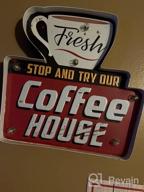 img 1 attached to ACECAR Coffee Signs, Vintage Handmade Marquee Coffee Wall Decorations Light Up Sign, Cafe Embossed Tin Decor, Industrial Style Wall Hanging Sign, Battery Operated Wall Art, For Wall Decor (Coffee-A) review by Michael Shim