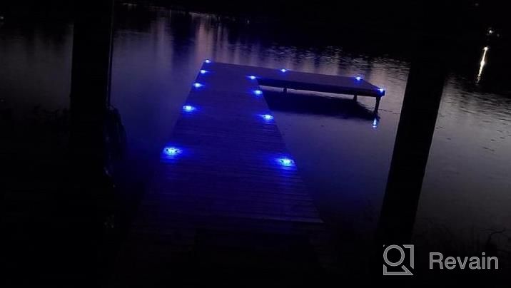 img 1 attached to Solar Dock Lights Driveway Deck Lights,Blue+White,2 Colors In 1 VOLISUN 8-Pack Waterproof 1200MAh Wireless Outdoor LED Aluminum Dock Lighting Warning Step Lights For Driveway review by Andy Tran