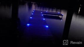 img 7 attached to Solar Dock Lights Driveway Deck Lights,Blue+White,2 Colors In 1 VOLISUN 8-Pack Waterproof 1200MAh Wireless Outdoor LED Aluminum Dock Lighting Warning Step Lights For Driveway
