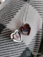 img 1 attached to Soulmeet Sunflower Locket Necklace - Heart Shape With Picture Holder, Customizable Sterling Silver/Gold Jewelry For Personalization, Keep Your Loved Ones Close review by Brent Dietrich