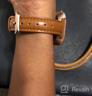 img 1 attached to bayite Genuine Leather Watch Bands for Fitbit Versa 2/Versa Lite/Versa - Stylish and Slim Replacement Straps for Women review by Kulwinder Hendrickson