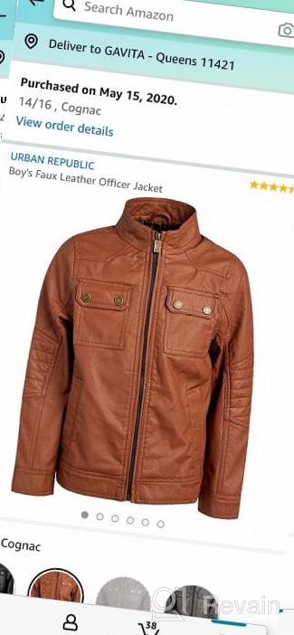 img 1 attached to 🧥 URBAN REPUBLIC Leather Officer Jacket: Stylish Boys' Clothing for Jackets & Coats review by Dwayne Quarles