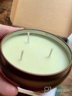 img 1 attached to 5Oz Tin Citronella Candles Outdoor, 4Pack Natural Soy Candle With 3 Wicks, 160H Burning For Indoor Use, Portable Travel Lemon Odor Candle Set - Gifts For Summer. review by Brian Martin
