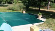 img 1 attached to 18X36Ft Inground Pool Safety Cover W/ 4X8Ft Center End Steps - Happybuy Green Mesh Solid Winter Protection review by Carol Miller