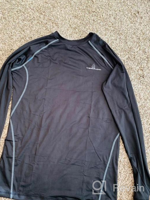 img 1 attached to Thermajohn Men'S Long Sleeve Compression Shirt: Cool Dry Baselayer For Running & Workout! review by Raysean Forth