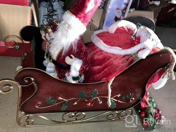 img 1 attached to 24-Inch Christmas Santa Claus Figurine Decoration With Sock And Gifts Bag For Indoor Holiday Decor, Perfect For Christmas, Birthdays, And New Year Gifts, By "Kranich review by Shawn Tolbert