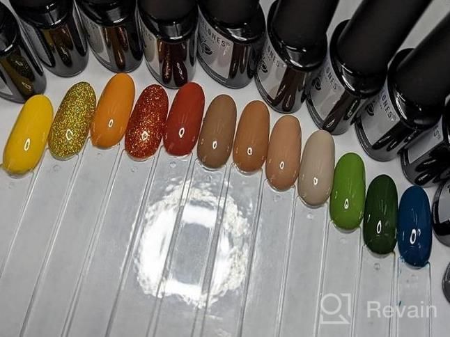 img 1 attached to 21 Color Gel Nail Polish Set With Orange Green Red Solid, Nude Brown Glitter Pudding Upgraded Crème Manicure Palette Soak Off LED DIY Valentine'S Day Gift Kit - Includes Brush review by Michelle Chauvin