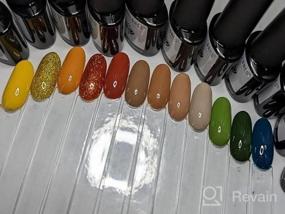 img 8 attached to 21 Color Gel Nail Polish Set With Orange Green Red Solid, Nude Brown Glitter Pudding Upgraded Crème Manicure Palette Soak Off LED DIY Valentine'S Day Gift Kit - Includes Brush