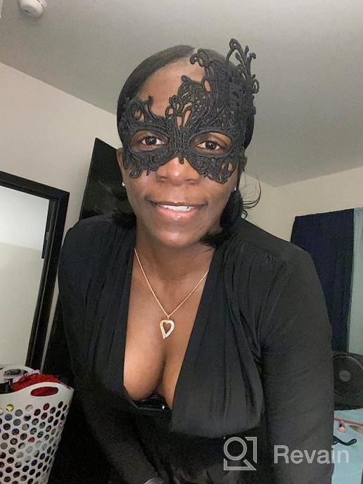 img 1 attached to Stylish Lace Masquerade Mask - Perfect For Themed Parties And Costumes! review by Rahmayanda Foremaster