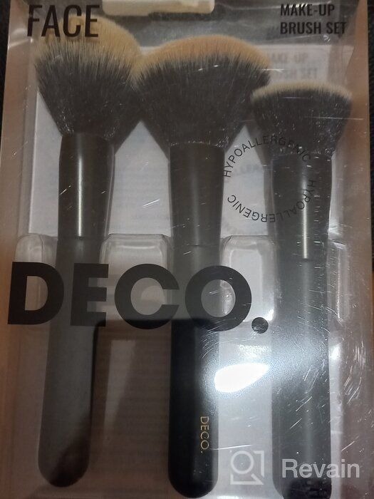 img 1 attached to A set of face makeup brushes `DECO.` in a case 3 pcs review by Agata yziska ᠌