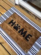 img 1 attached to KaHouen 27.5"X43" Black & White Striped Outdoor Rug - Hand Woven Cotton Washable Layered Doormat For Porch/Kitchen/Laundry Room/Farmhouse/Entryway review by Jeff Bundrick