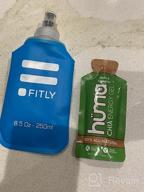 img 1 attached to FITLY Soft Flask - 12 Oz (350 Ml) - Shrink As You Drink Soft Water Bottle For Hydration Pack - Folding Water Bottle Ideal For Running, Hiking, Cycling, Climbing & Rigorous Activity (FLASK350) review by Todd Taniguchi