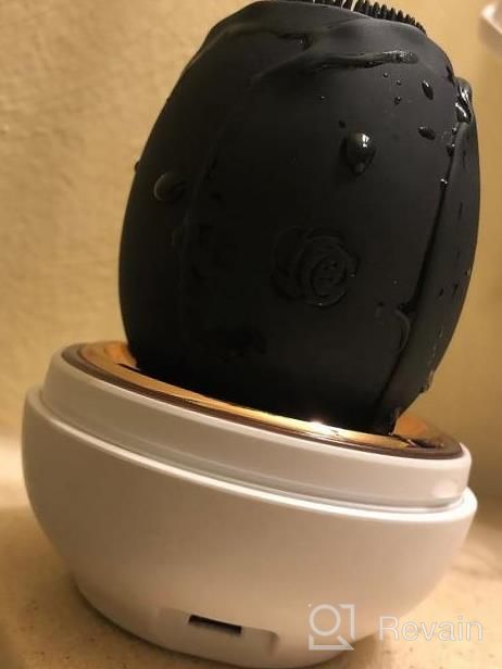img 1 attached to Electric Facial Cleansing Brush For Women & Men - Food Grade Silicone, Waterproof Face Scrubber With Wireless Charging And Smart Timer - Gentle Exfoliating And Massaging. review by Darrell Beecher