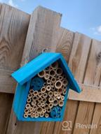 картинка 1 прикреплена к отзыву FSC Certified Wood Mason Bee House For Solitary Bees - Attract Pollinators To Your Garden With Bamboo Tube Hotel. от William Belczyk