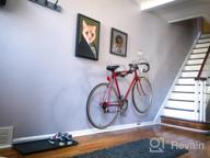 img 1 attached to Vibrelli Bike Wall Mount: Horizontal Storage Rack For Hanging Bicycles In Home Or Garage - Adjustable Hooks For Mountain, Road & Hybrid Bikes review by David Turner
