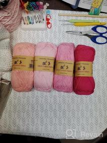 img 8 attached to Хлопчатобумажная пряжа Sport Weight Primrose Pink — JubileeYarn Cotton Select — упаковка из 4 мотков (по 50 г каждый)