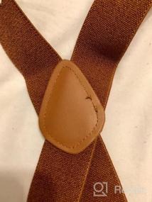img 2 attached to MENDENG Suspenders: Vintage Bronze Snap Hooks For Adjustable Groomsmen Braces