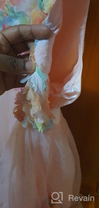 img 1 attached to Enchanting Princess Tulle Dress: 3D Flowers, Rainbow Birthday, Pageant, and Wedding Partywear review by Megan Holtz