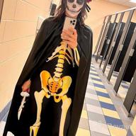 картинка 1 прикреплена к отзыву Привлекайте внимание на Хэллоуин суровым костюмом футболкой смешного скелета от Idgreatim для женщин. от Rebecca Smith