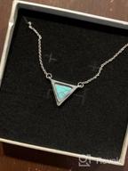 img 1 attached to 💎 Stunning Triangle Opal Necklace: Captivating Blue Pendant Gift for Sister - Adjustable Chain, Perfect Birthday Surprise! review by Jonathan Waritani