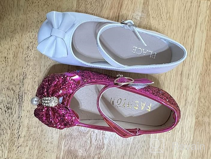 img 1 attached to 👑 Captivating Sparkle Princess Party Girls' Shoes for Flats: Perfect for Girls' Adorable Occasions review by Rachael Young