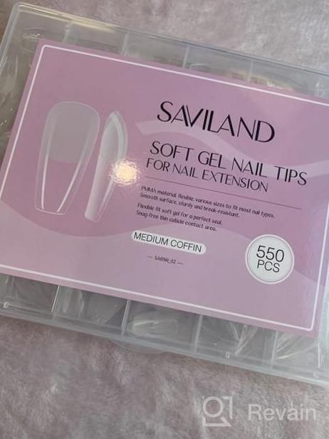 img 1 attached to Saviland Soft Gel Nail Tip Almond - Complete Kit For A Perfect Salon-Quality Look review by Bryan Gibbons