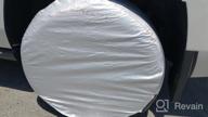 img 1 attached to Waterproof RV Tire Covers Set Of 4 - Sun, Rain And Snow Protector For Travel Trailer, Camper, Truck, SUV, And Motorhome Wheels - Fits Tire Diameters Of 24-26 Inches - Color: Silver review by Cory Owens