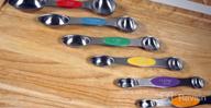 img 1 attached to Efficient Magnetic Stainless Steel Measuring Spoons Set - Dual Sided For Dry And Liquid Ingredients - Stackable Teaspoon And Tablespoon review by Ernest Etienne