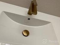 img 1 attached to TRUSTMI Brass Pop Up Sink Drain Stopper with Overflow - Brushed Gold Bathroom Faucet Vessel Vanity Sink Drainer: Stylish and Functional! review by Dave Giri