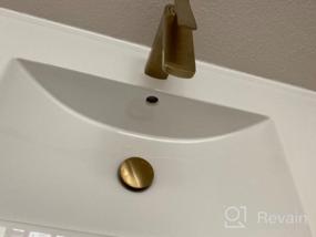 img 7 attached to TRUSTMI Brass Pop Up Sink Drain Stopper with Overflow - Brushed Gold Bathroom Faucet Vessel Vanity Sink Drainer: Stylish and Functional!