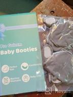 img 1 attached to Pro Goleem Fleece Baby Booties - Warm Cozy Baby Slippers, Easy To Put On, Soft Newborn Booties Non-Slip And Adjustable Baby Shoes For Boys And Girls review by Jess Gunderson