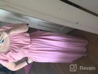 img 1 attached to Women'S Off Shoulder Maxi Dress With Ruffles And Side Split Pockets review by Amy Maeva