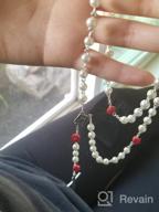 img 1 attached to 📿 Hedi HanlinCC 6mm Glass Pearl Beads Catholic Rosary with Lourdes Center Piece - Inspire Devotion with Exquisite Craftsmanship review by Pamela Johnson