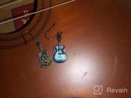 img 1 attached to Acoustic Guitar Dangle Earrings By Spinningdaisy With Classic Rock Design review by Unm Weil