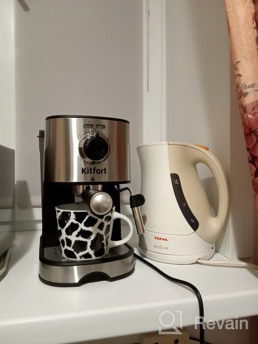 img 1 attached to Rozhkovy coffee maker Kitfort KT-753, black/silver review by Franciszka Petelewic ᠌