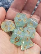 img 1 attached to 🎲 UDIXI Polyhedral DND Dice Set - 7die Dungeons and Dragons Dice for DND, MTG, Pathfinder, Board Games - Purple with Silver Numbers review by Marley Woods