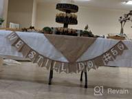 img 1 attached to Create Personalized Party Decorations: ThxToms 15 Piece Burlap Banner Set For Birthdays, Weddings, Showers And Graduations - 14.5Ft Long review by Will Haglund