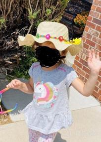 img 7 attached to Защитите своих детей стильно: разноцветные пляжные шляпы от солнца с цветком и большими полями