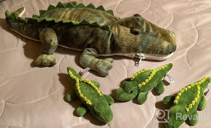 img 1 attached to Get Your Cuddle On With PREXTEX Plushlings Crocodile And Baby Crocodiles Playset review by Devon Dober